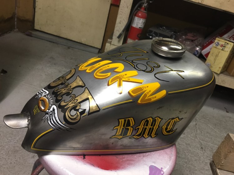 "Bombers" Motorcycle club custom tank