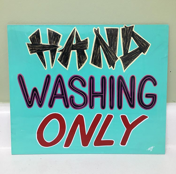 Shop Sign - "Hand Washing Only"