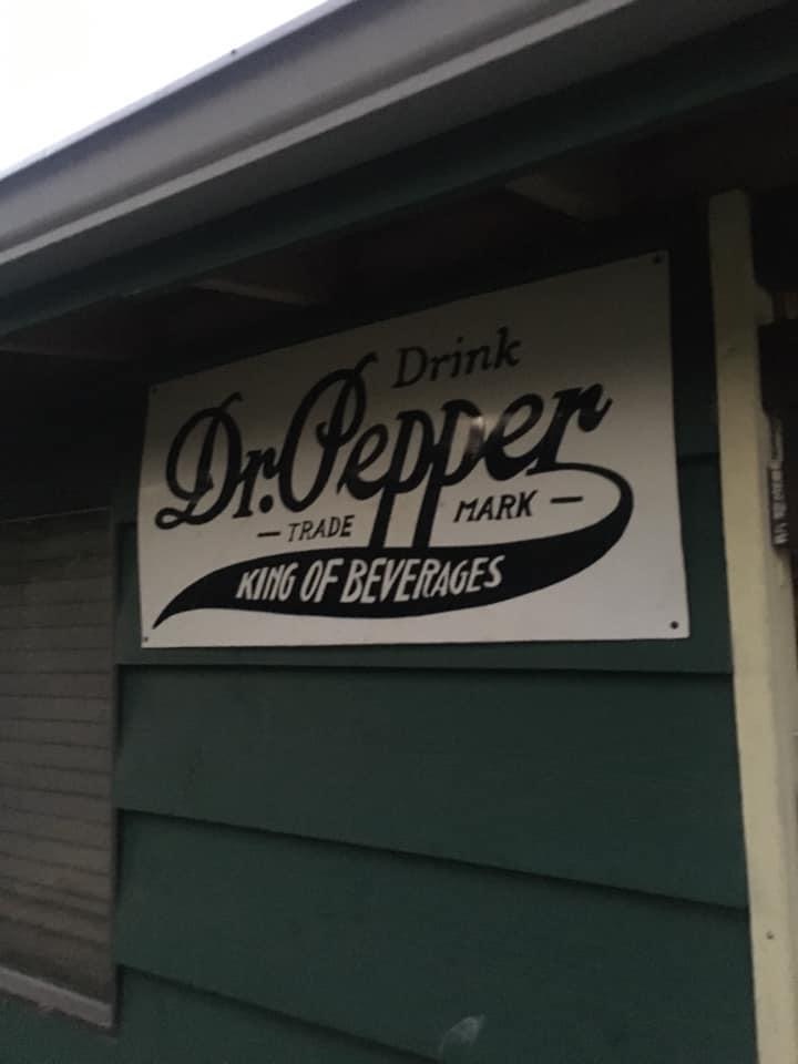 vintage hand painted Dr. Pepper Sign